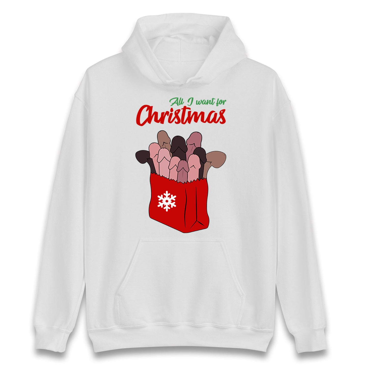 All I Want For Christmas Santa Bag Funny Hoodie