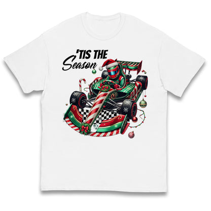F1 Karting Tis The Season Christmas Kids T Shirt