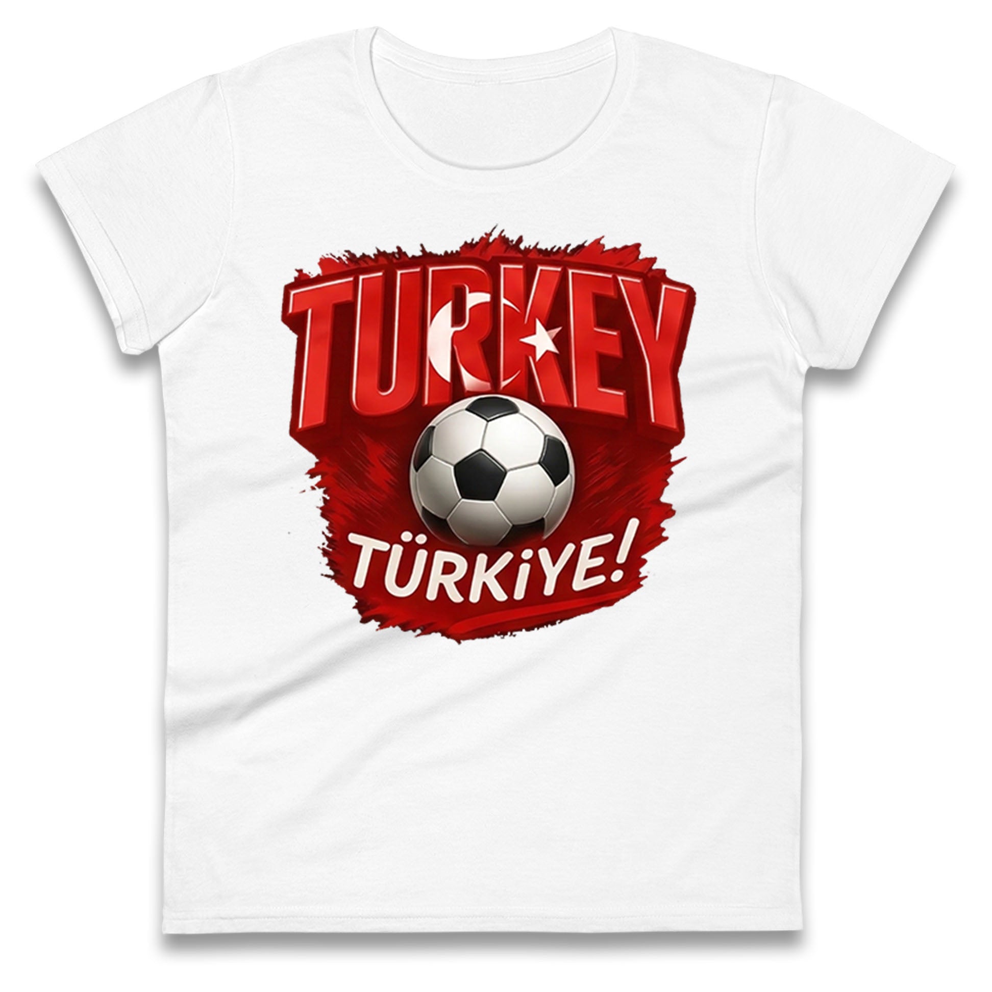 Turkey Retro World Cup Ladies T Shirt