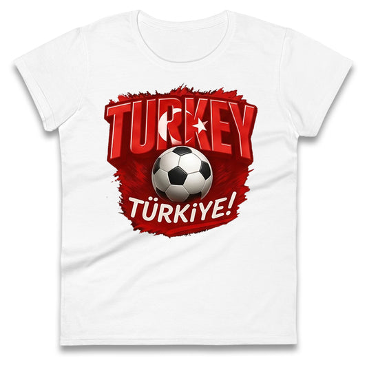 Turkey Retro World Cup Ladies T Shirt