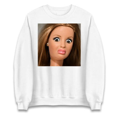 Funny Distressed Doll Face Meme Jumper