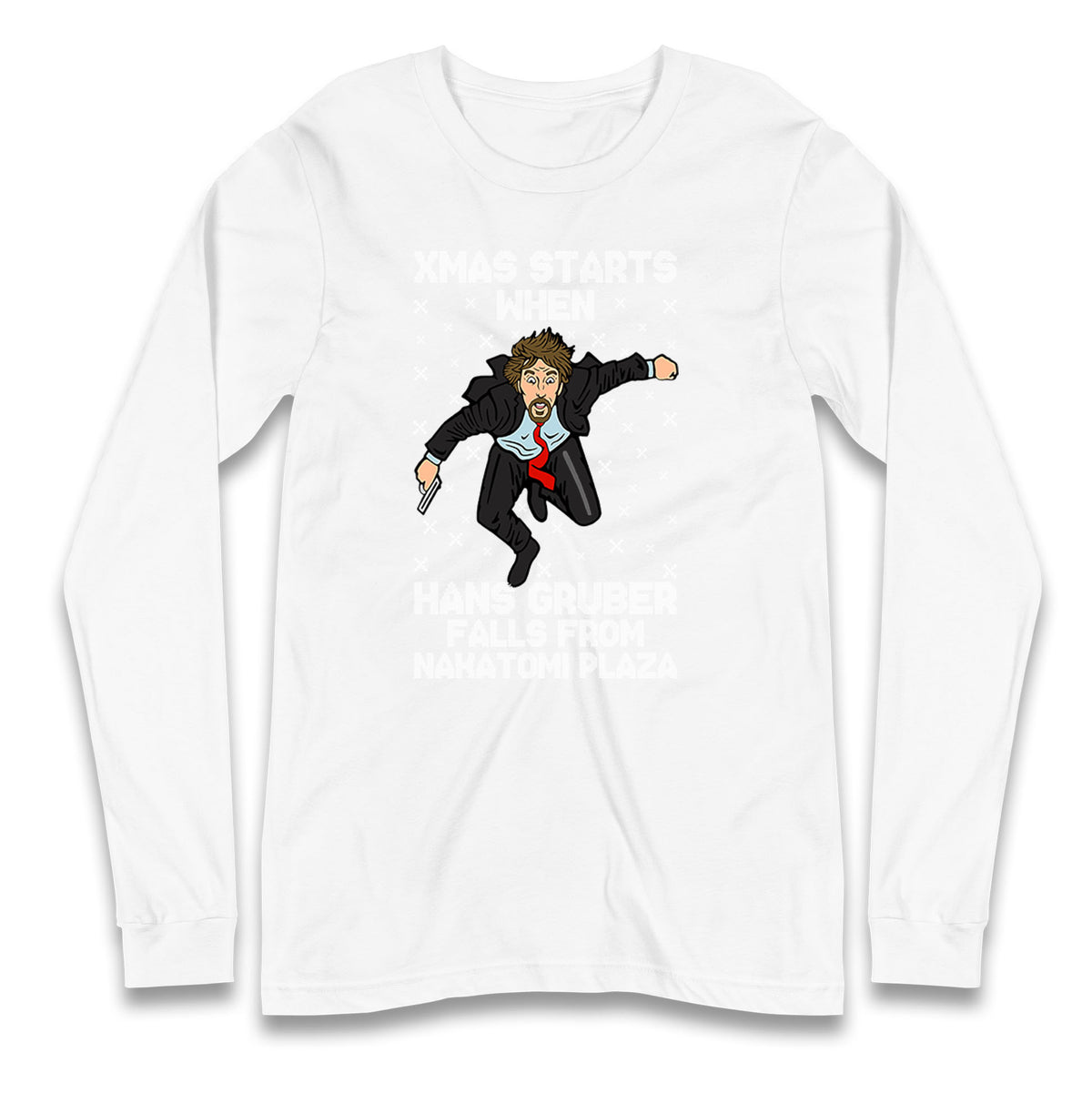 hans gruber falling long sleeve t shirt
