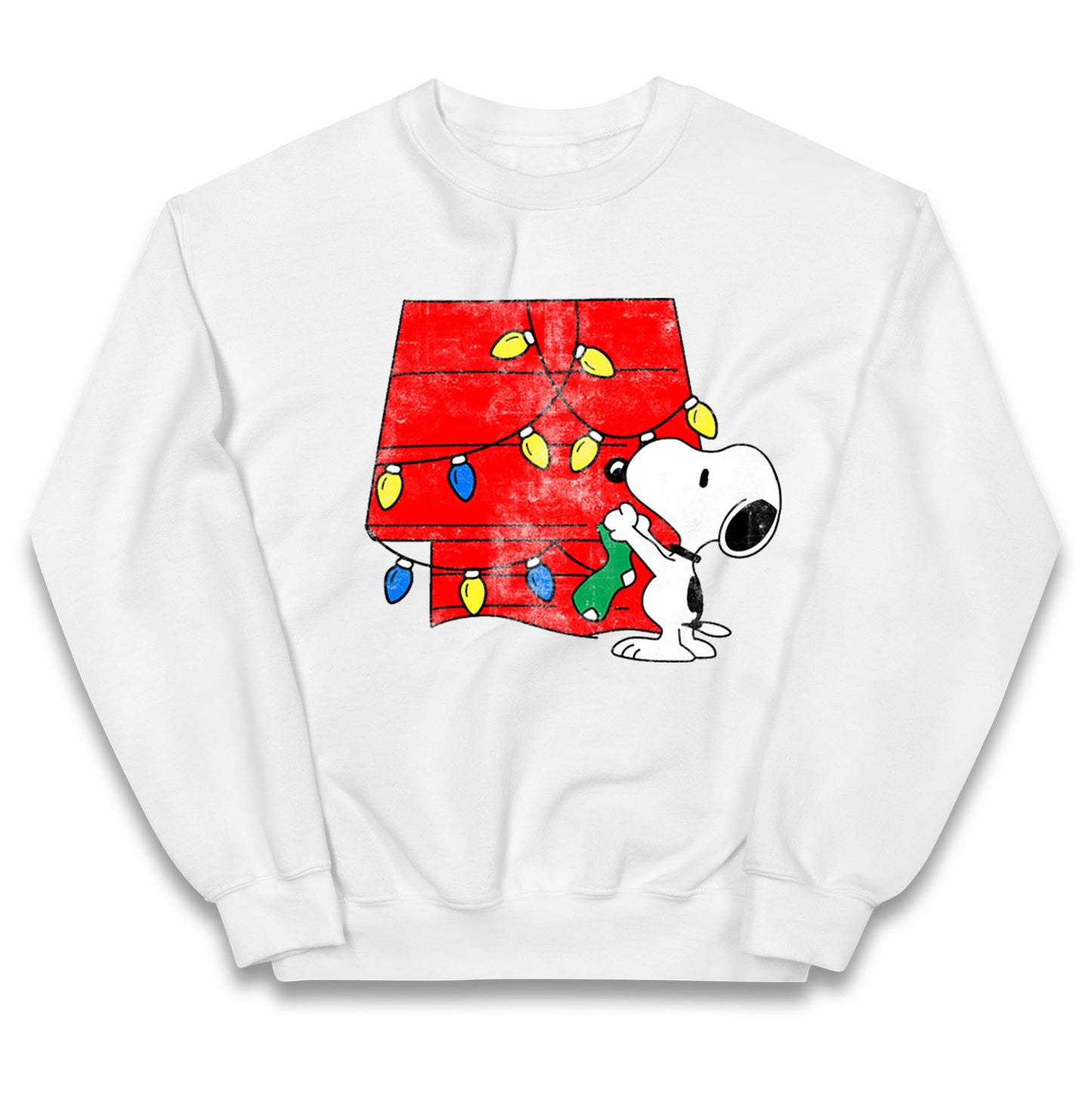 snoopy lighting house christmas jumper
