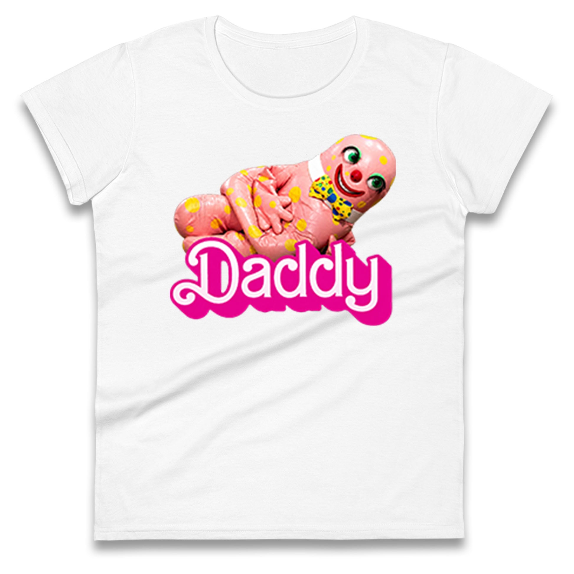 Funny Mr Blobby Daddy 90s Retro Ladies T Shirt