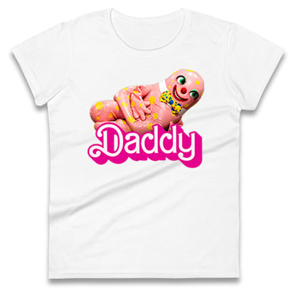 Funny Mr Blobby Daddy 90s Retro Ladies T Shirt