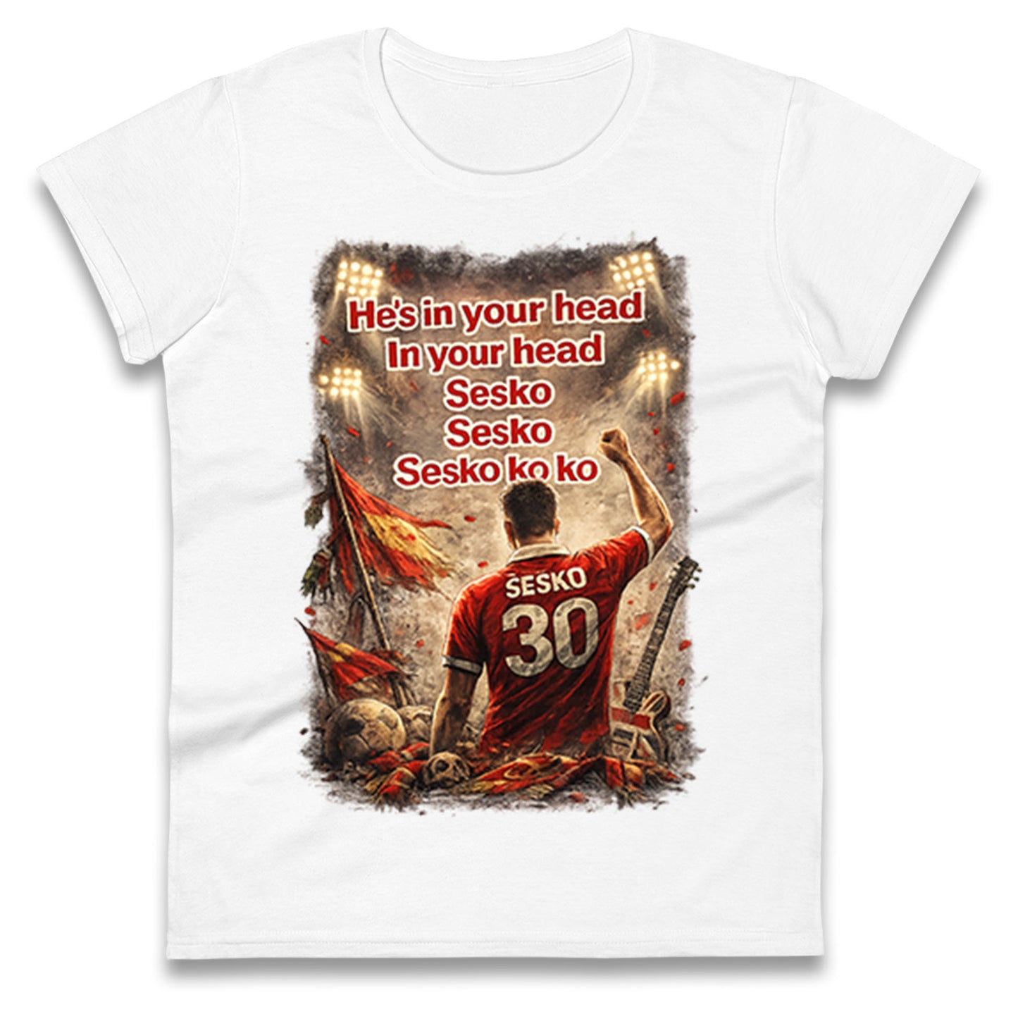 He's in Your Head in Your Head Sesko Sesko Sesko ko ko Ladies T Shirt
