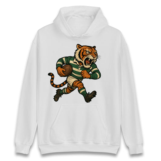 Retro Leicester Tigers Rugby Union Hoodie