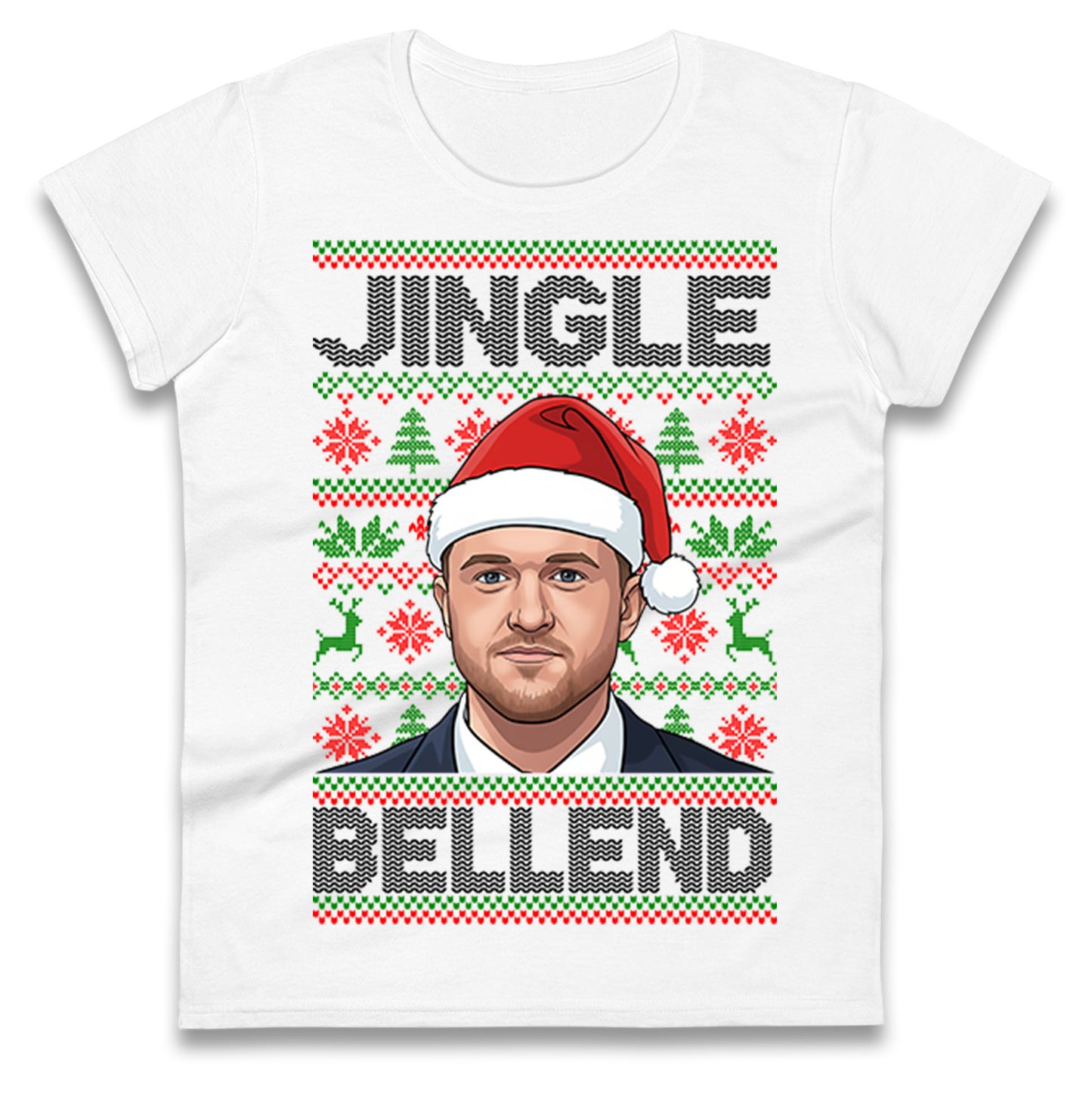 Tommy Robinson Jingle Bell End Christmas Ladies Shirt
