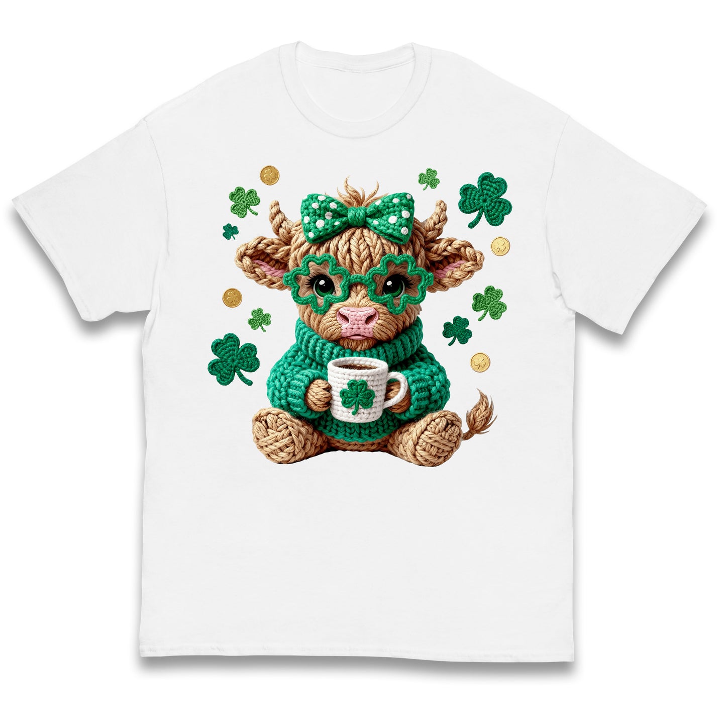 Cute Cow St Patrick Kids T Shirt