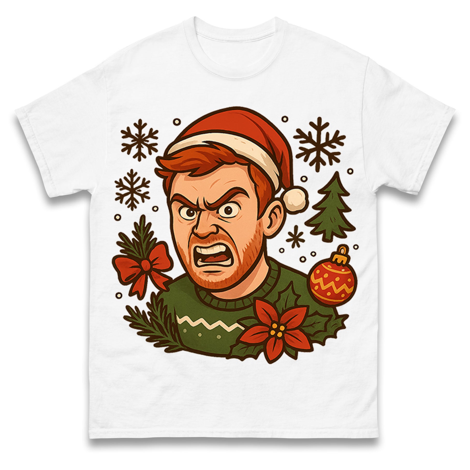 Angry Ginge Christmas T Shirt 