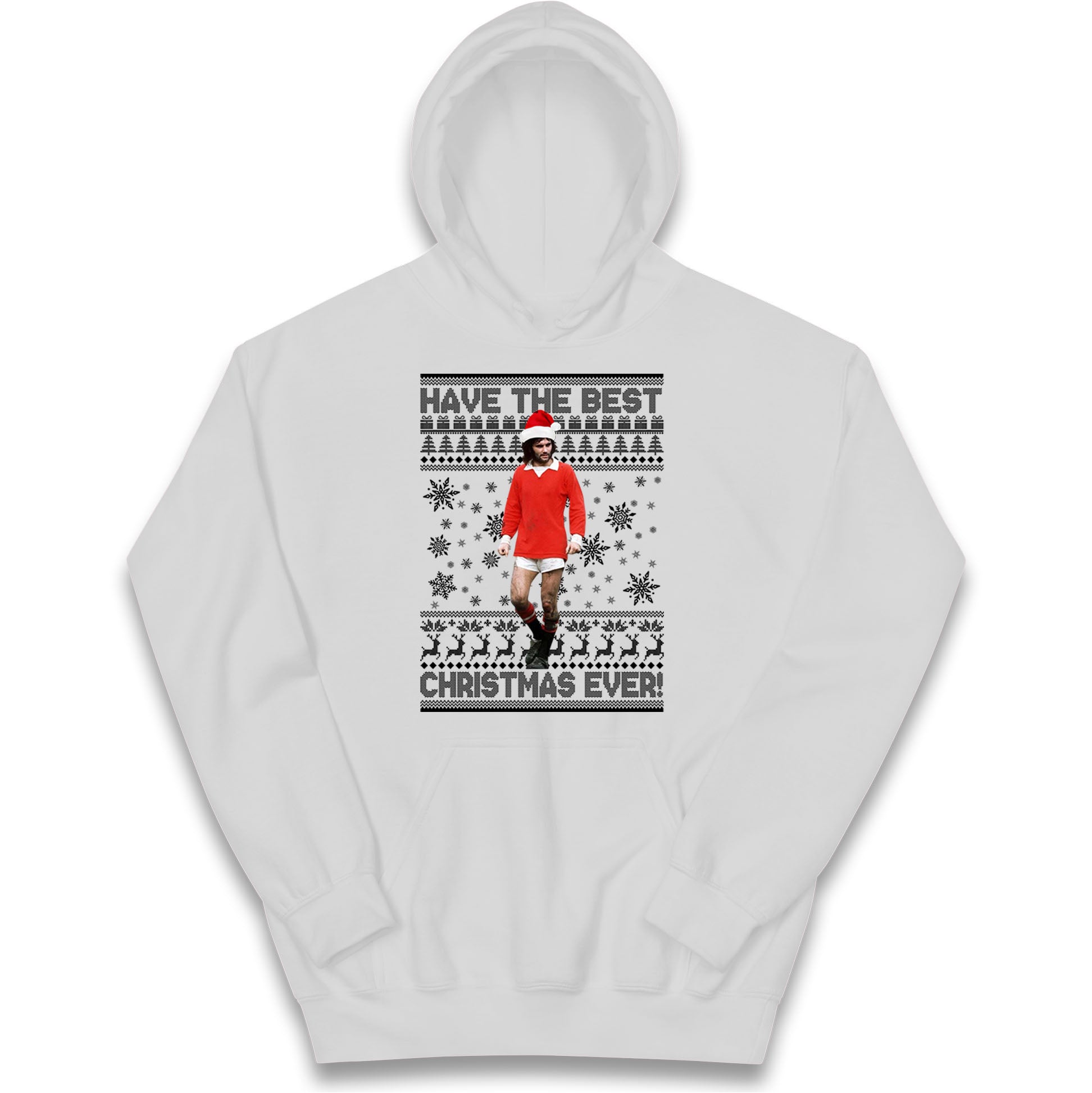 Christmas George Best Kids Hoodie