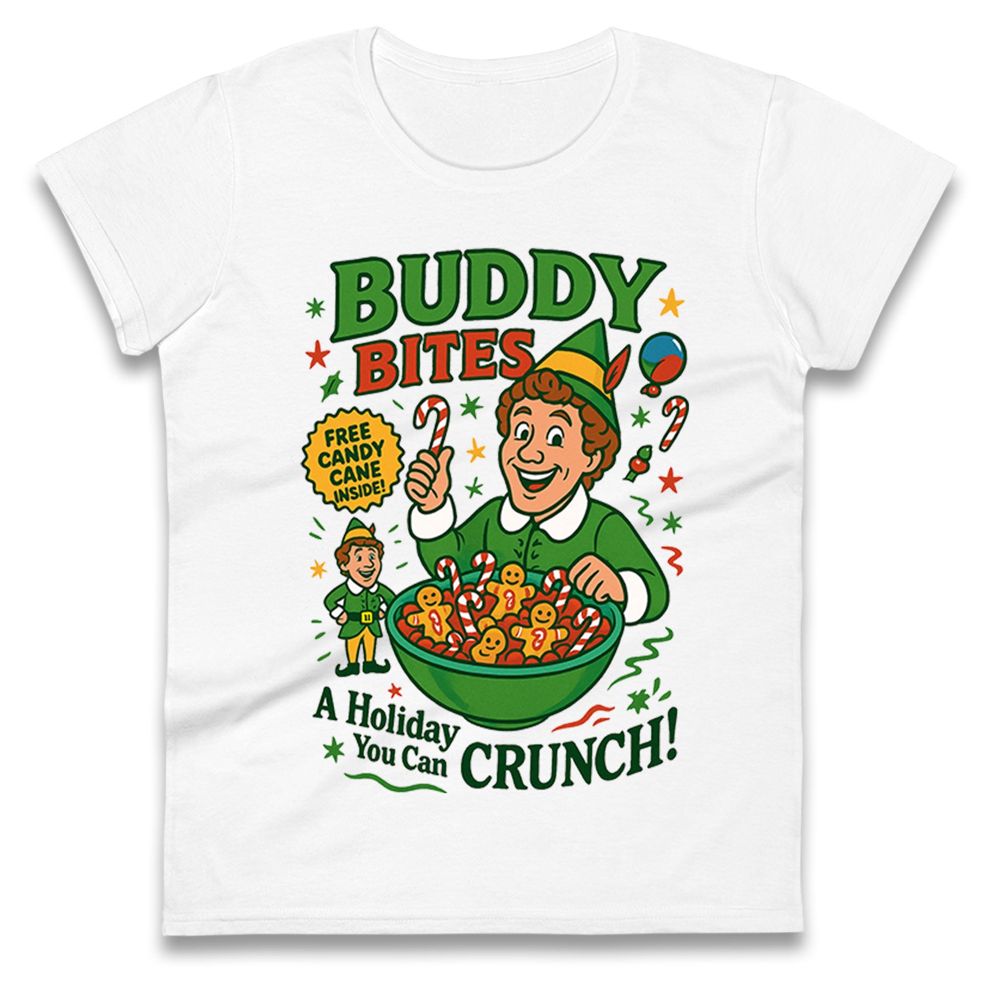 Elf Christmas Ladies T Shirt
