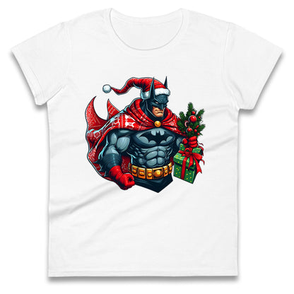 Batman Santa Ladies T Shirt