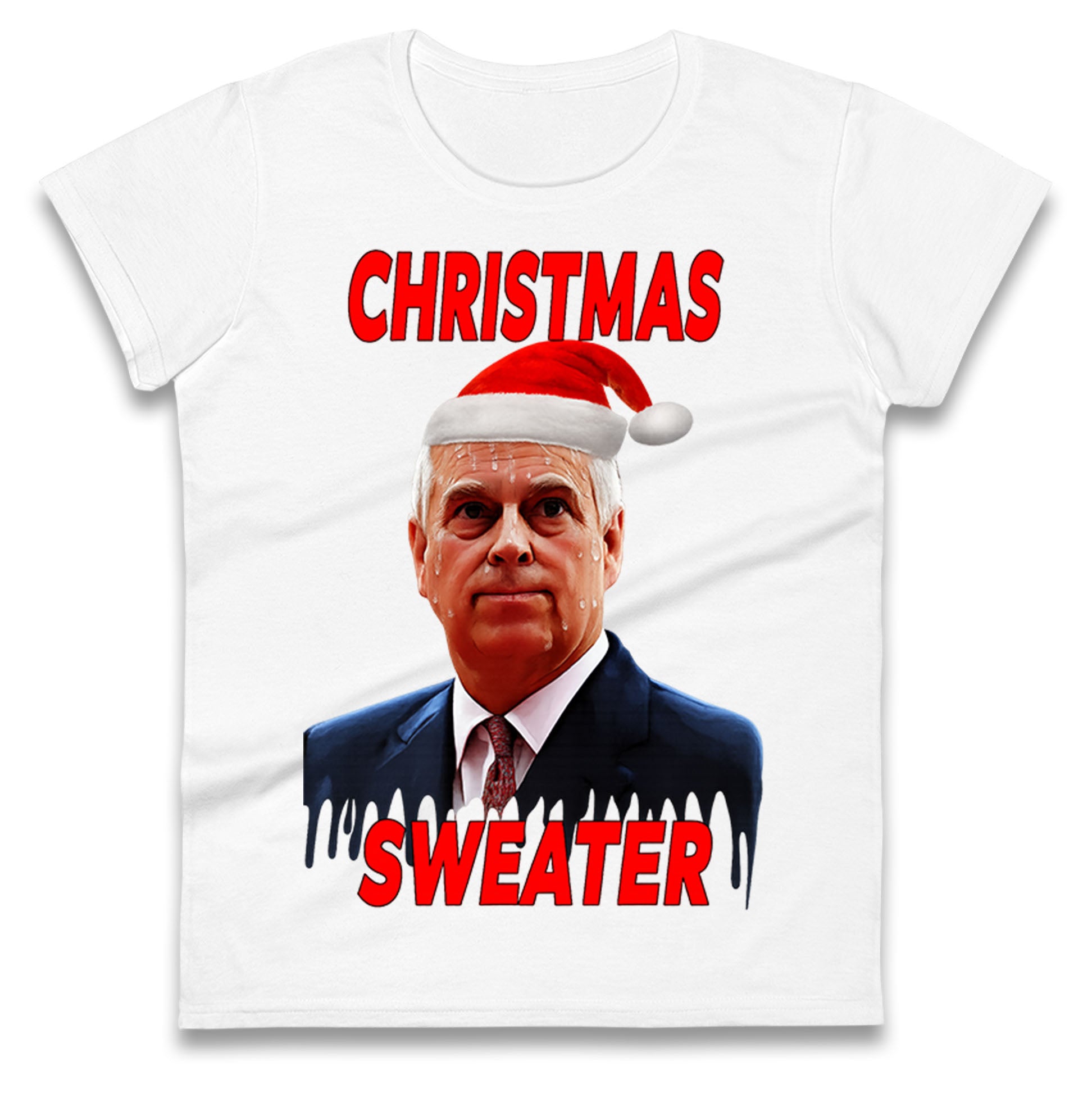 Prince Andrew Christmas Ladies T Shirt