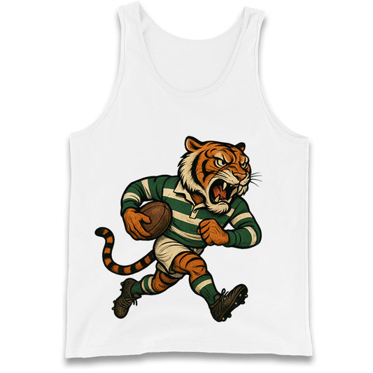 Retro Leicester Tigers Rugby Union Tank Top