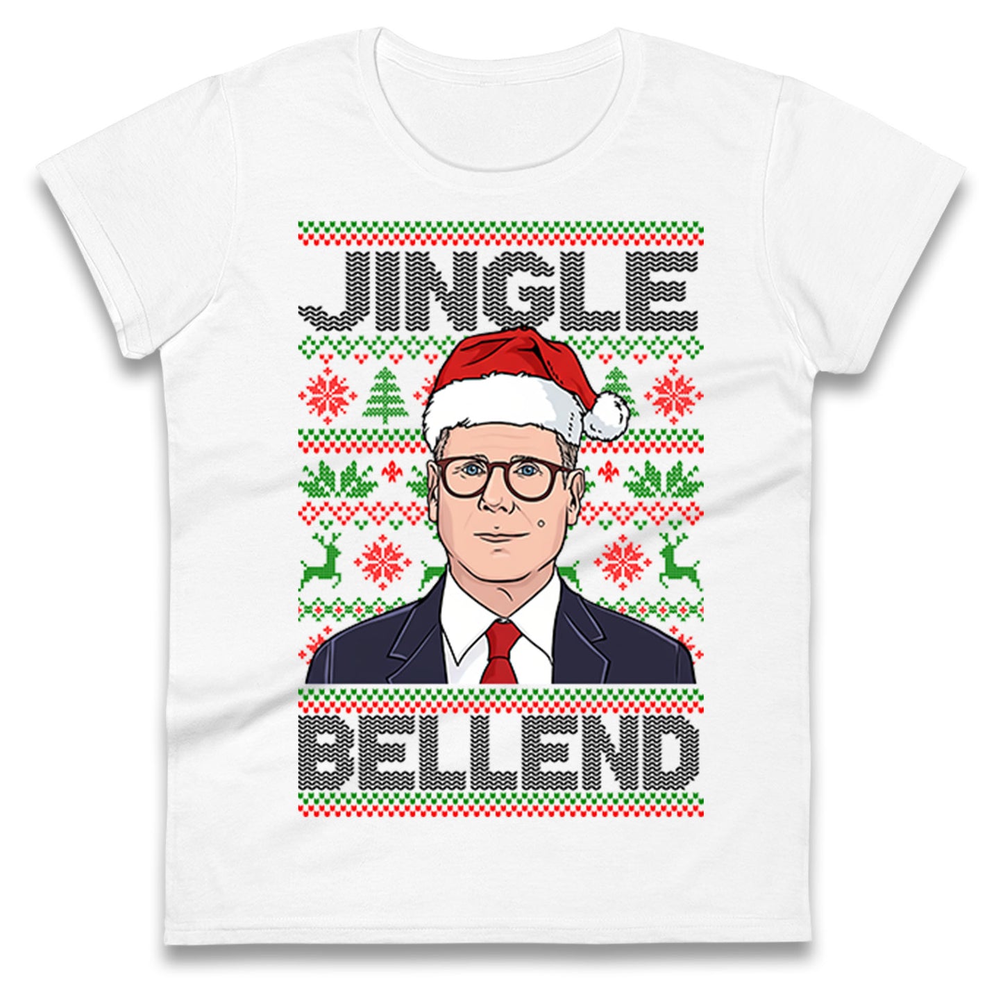 Keir Starmer Jingle Bell End Christmas Ladies Shirt
