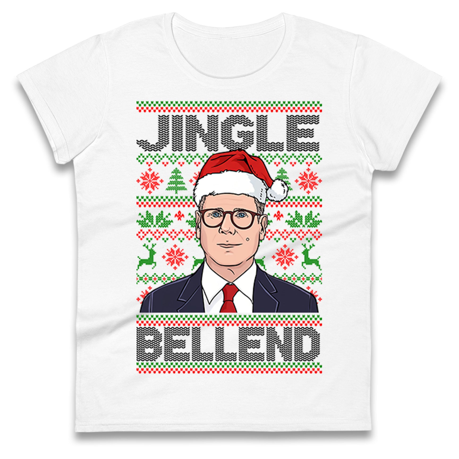 Keir Starmer Jingle Bell End Christmas Ladies Shirt

