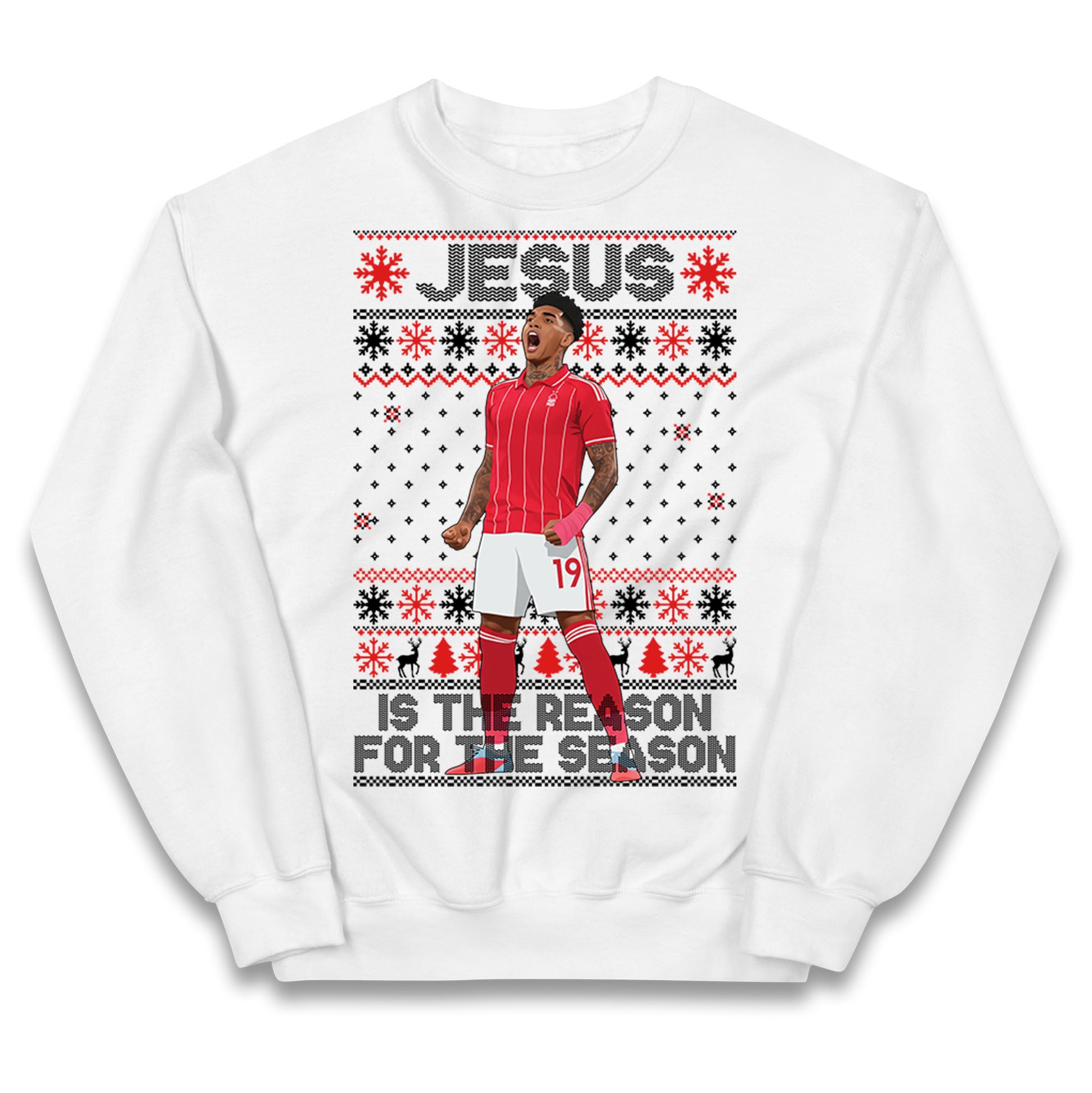 Nottm Forest FC Christmas Kids Jumper