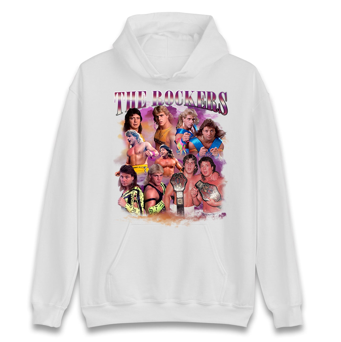 Retro The Rockers Bootleg Wrestling Unisex Hoodie