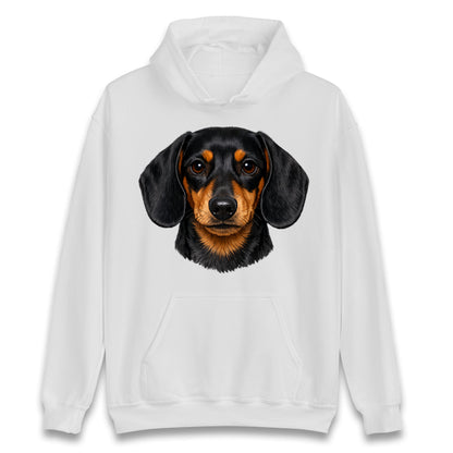 Dachshund Dog Face Hoodie