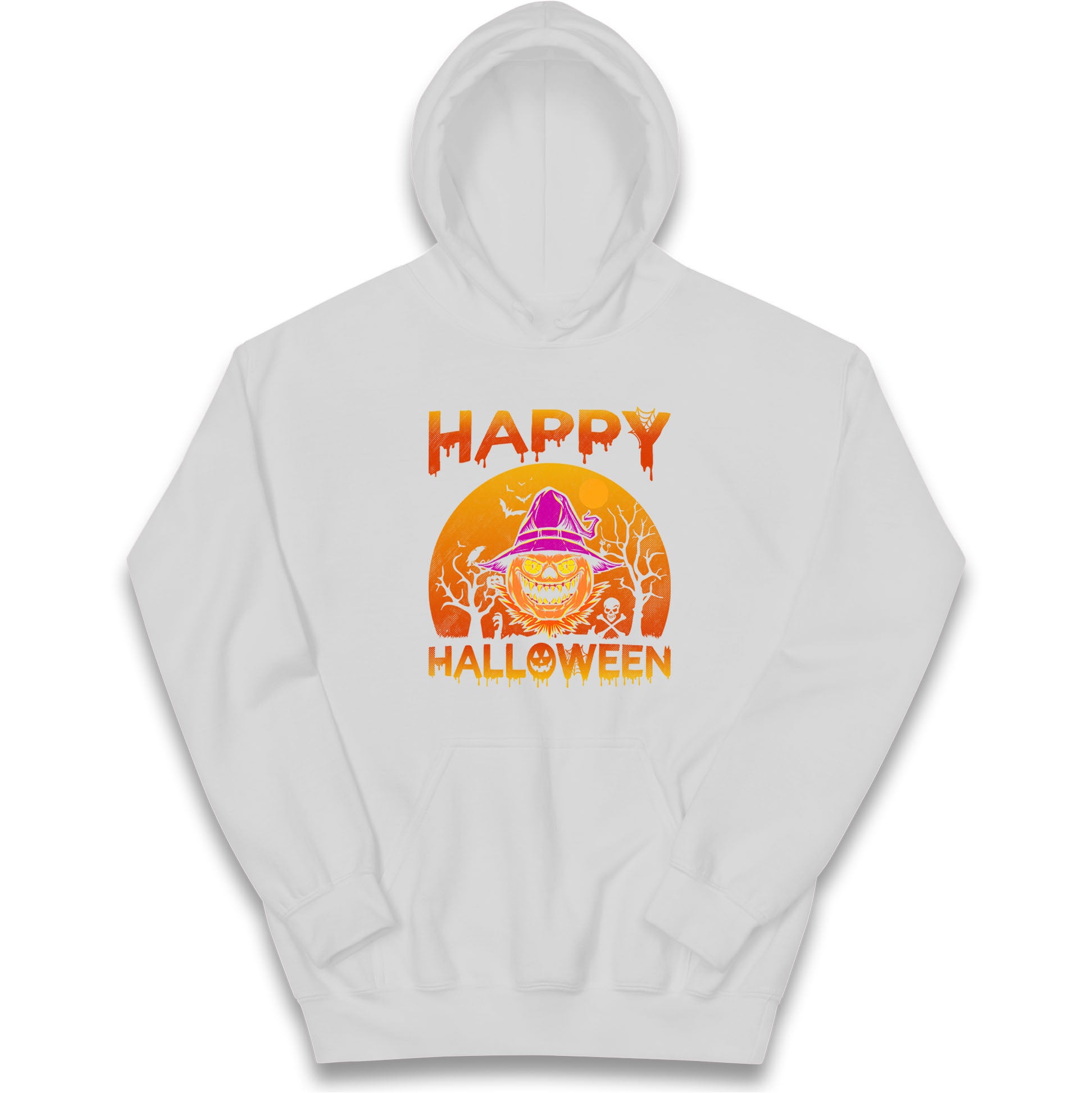 Happy Halloween Pumpkin Witch Hoodie
