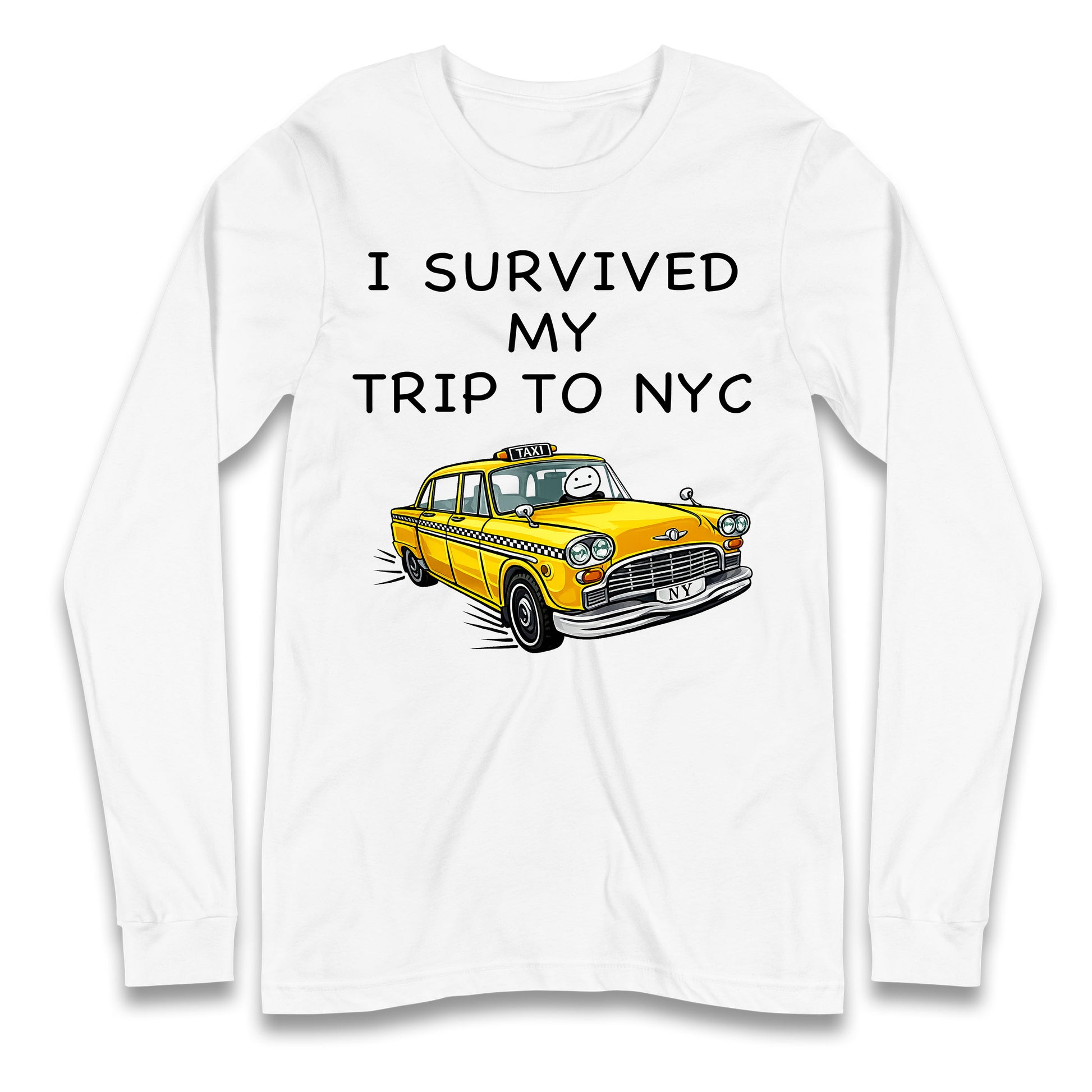 I Survived My Trip To NYC Yellow Taxi Longsleeve Tee