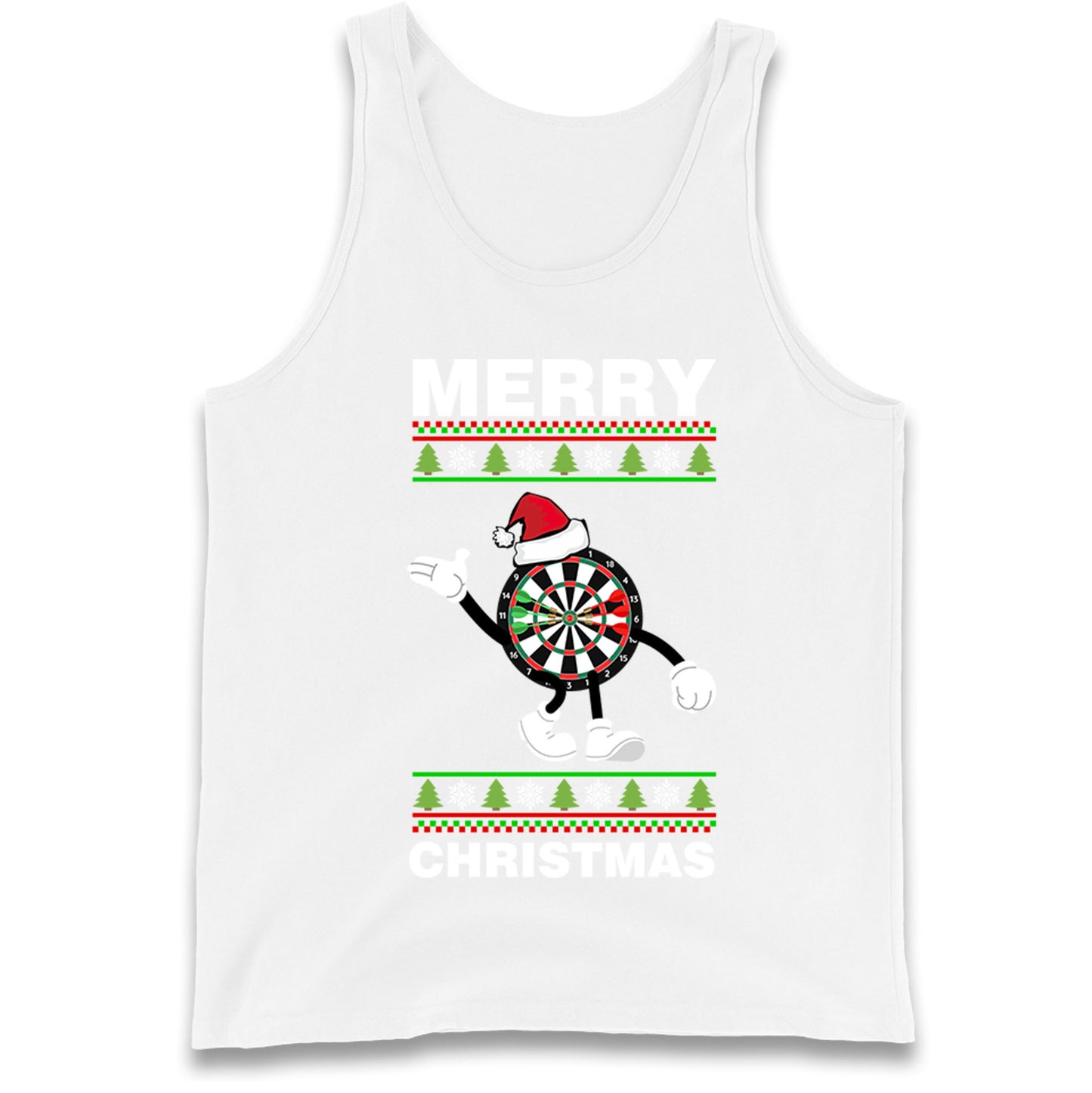 dartboard christmas santa costume tank top