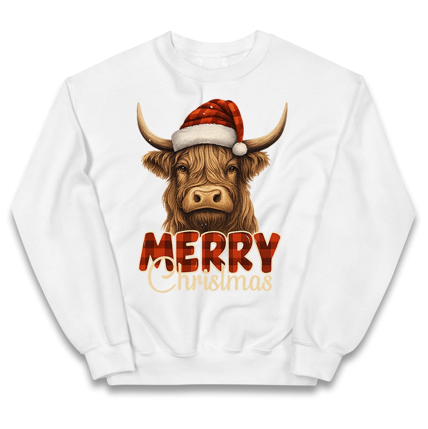Highland Cow Christmas Kids Jumper