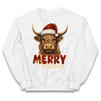 Highland Cow Christmas Kids Jumper