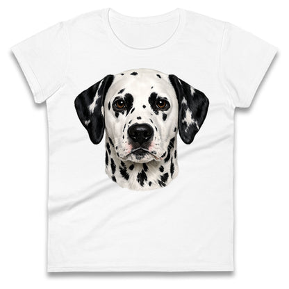 Dalmatian Dog Face Ladies T Shirt 