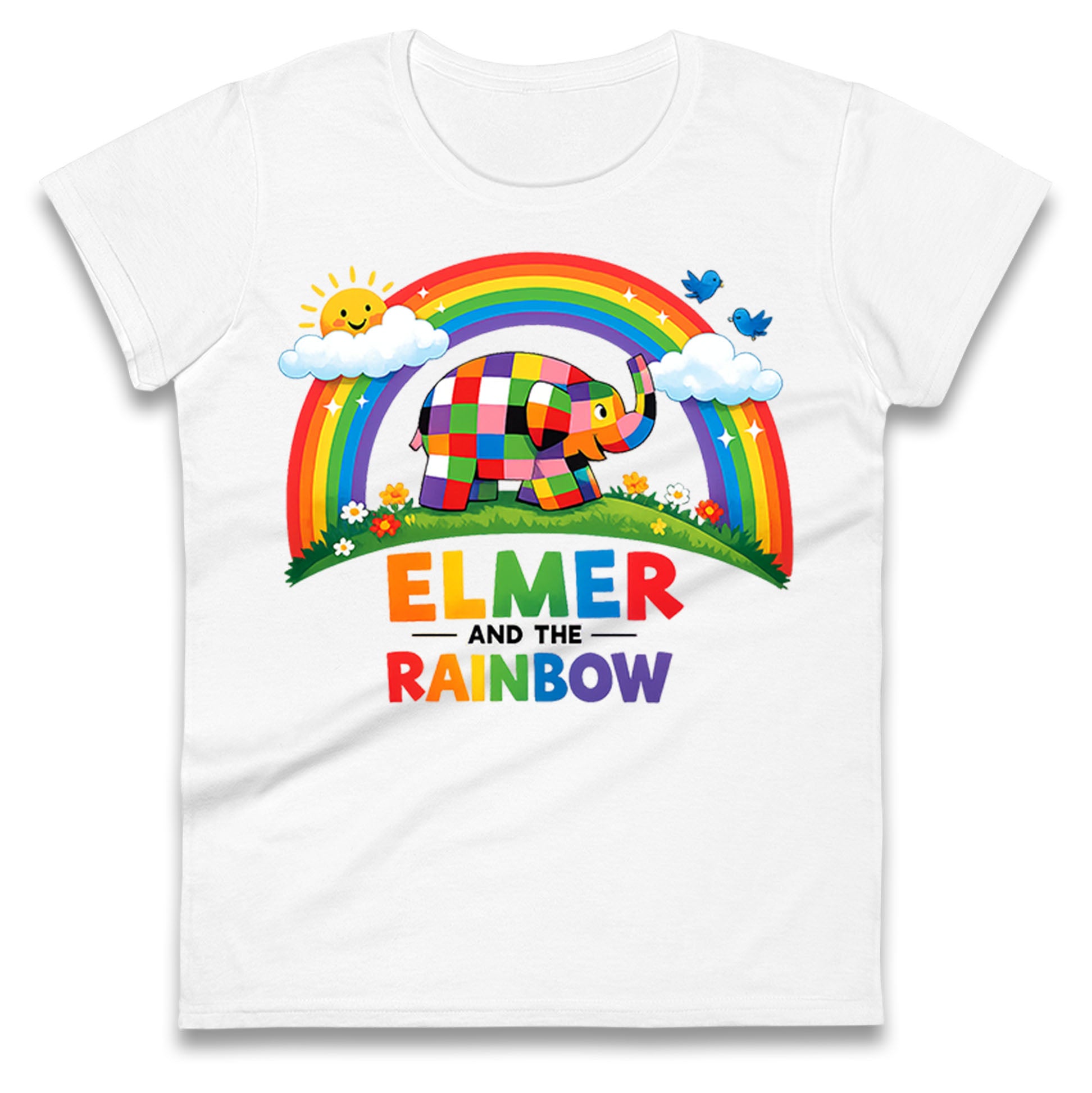 Elmer And The Rainbow Ladies T Shirt 