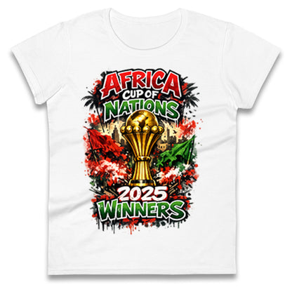 Morocco Africa Cup Of Nations Winners 2025 Ladies T Shirt