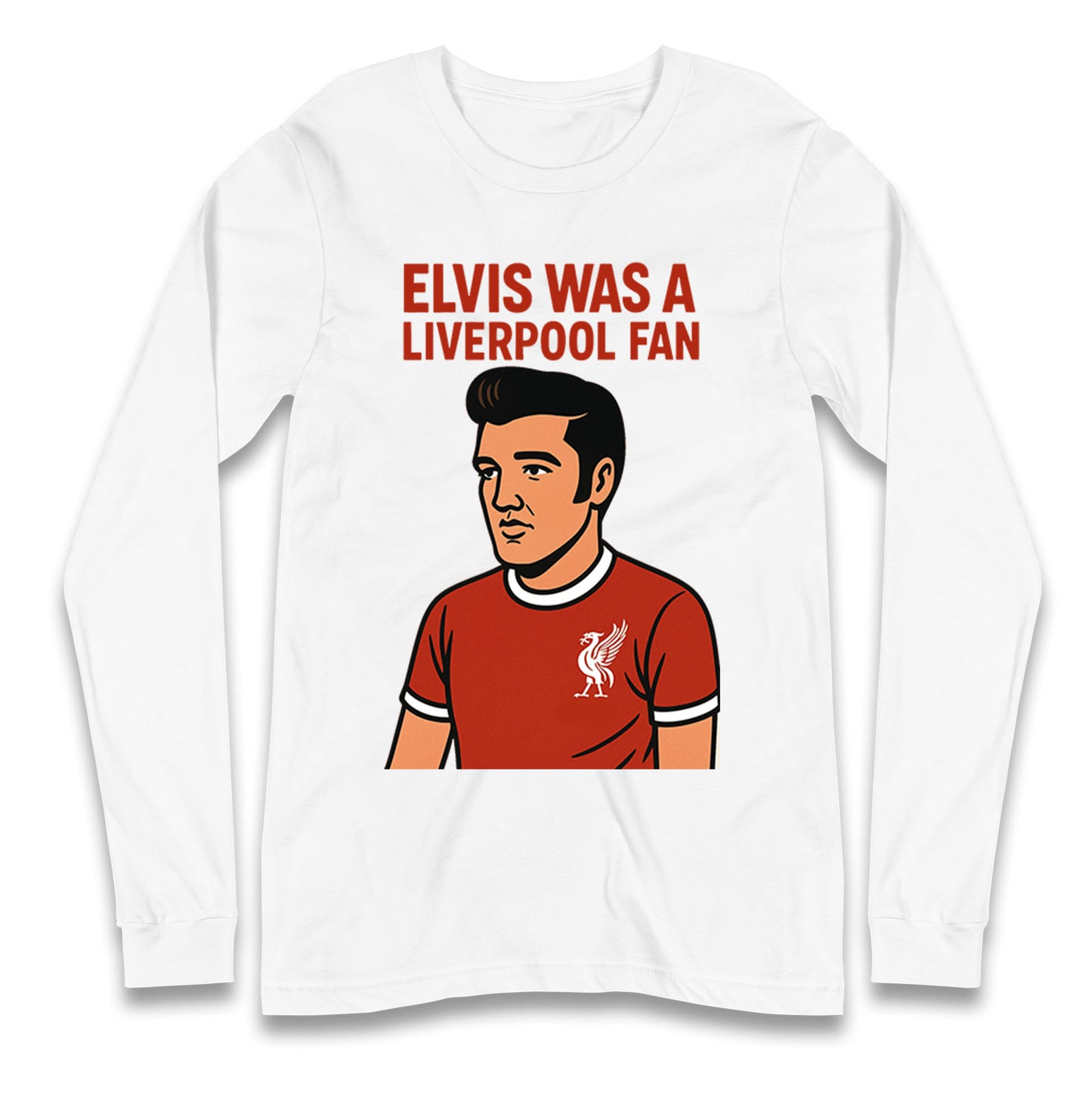 Elvis Presley Liverpool Football Longsleeve T Shirt