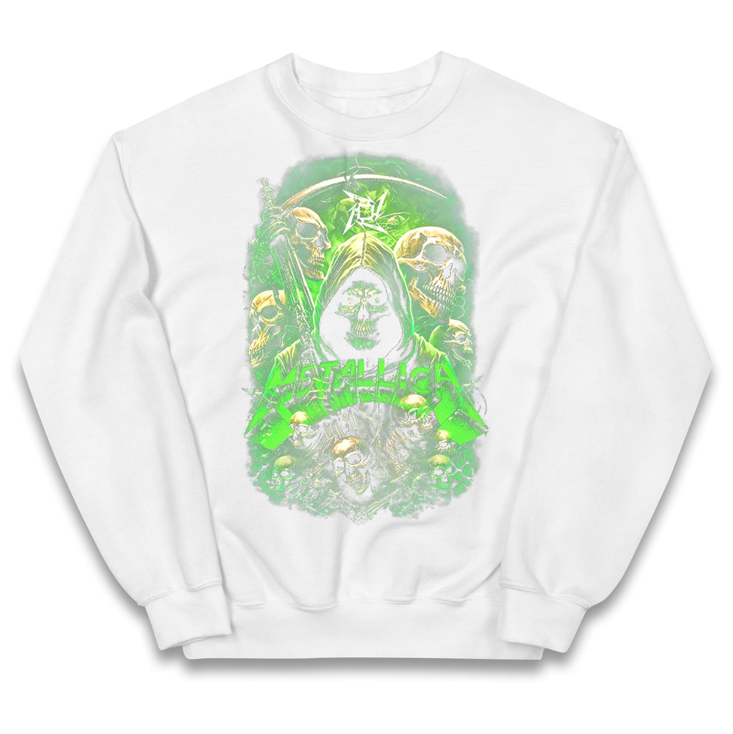 Metallica Green Skulls Kids Jumper