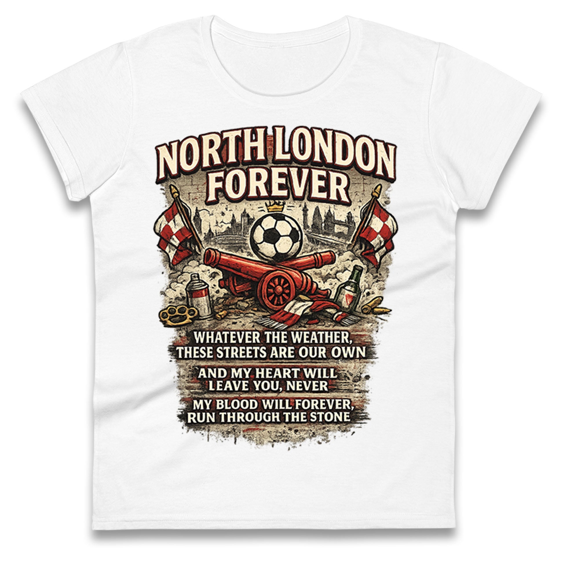 Arsenal North London Forever Ladies T Shirt