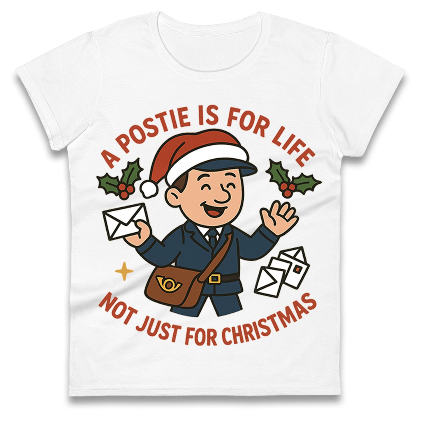 Postie Christmas Ladies T Shirt