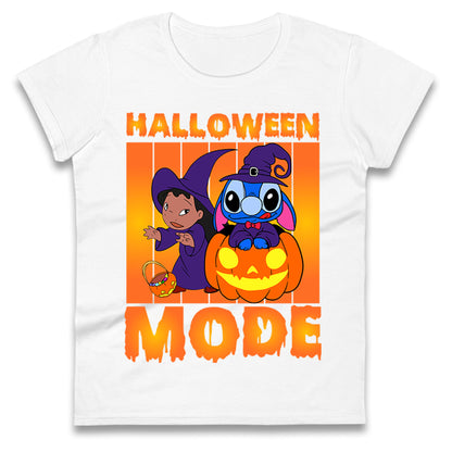 Lilo And Stitch Halloween Mode Womens t shirts