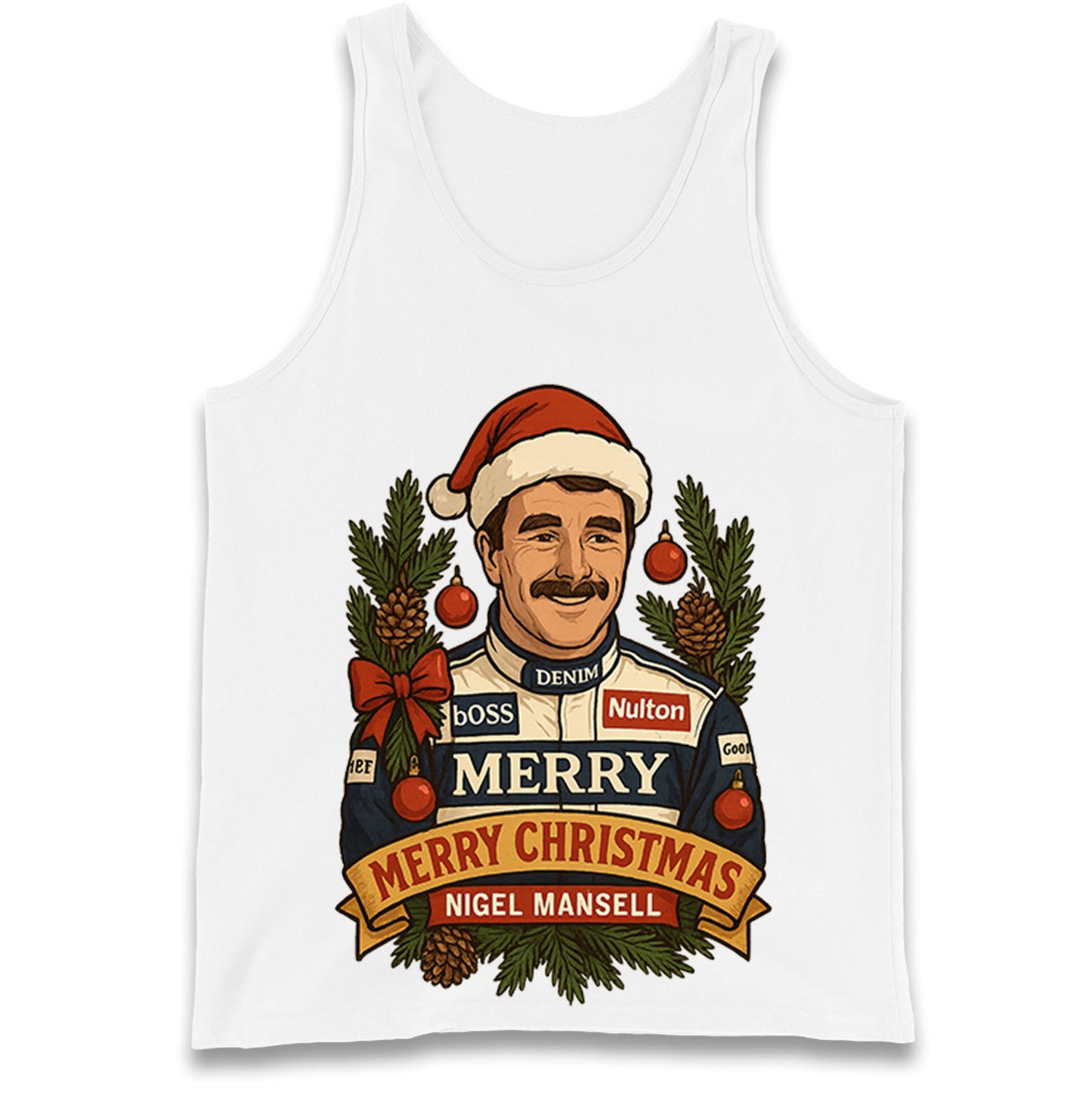 Nigel Mansell Christmas Tank Top