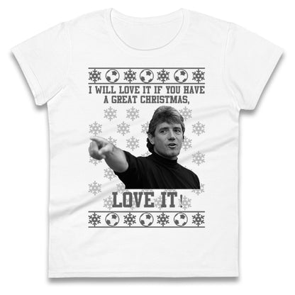 Kevin Keegan Christmas Womens t shirt