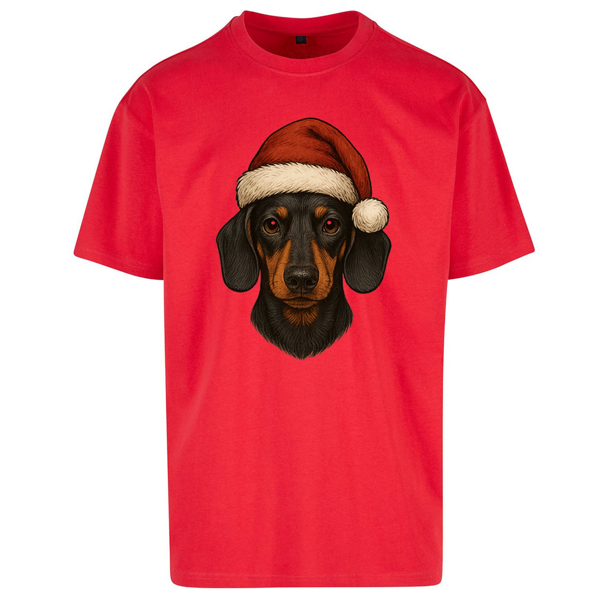 Dachshund Christmas Oversized T Shirt