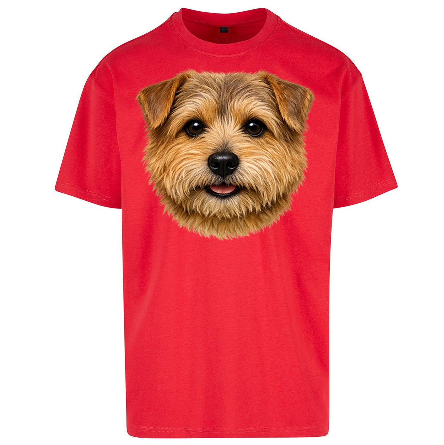 Norfolk Terrier Dog Face Oversized T Shirt