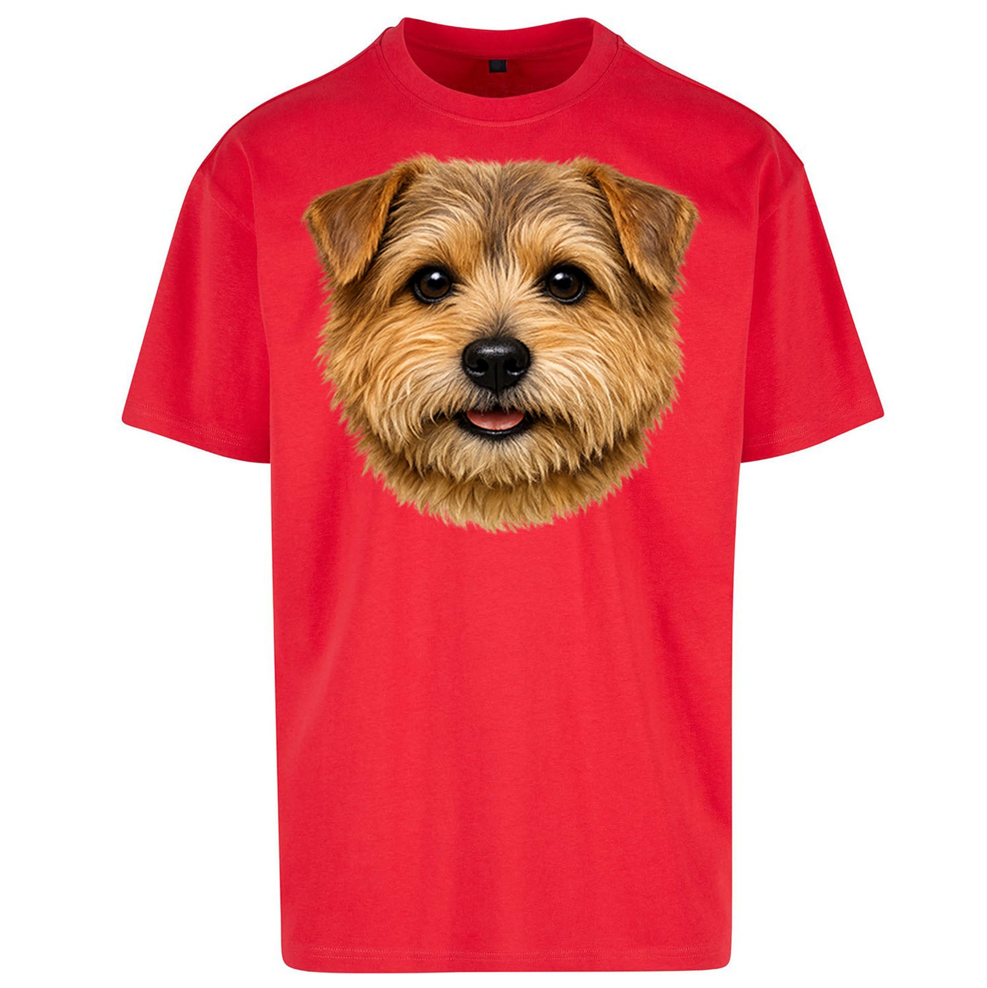 Norfolk Terrier Dog Face Oversized T Shirt