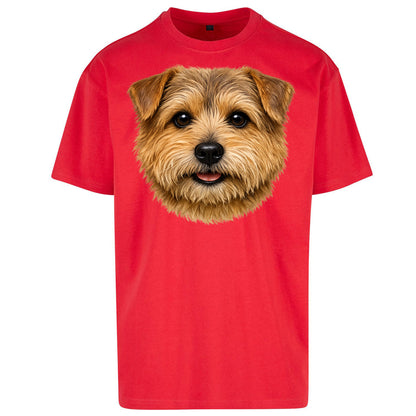 Norfolk Terrier Dog Face Oversized T Shirt