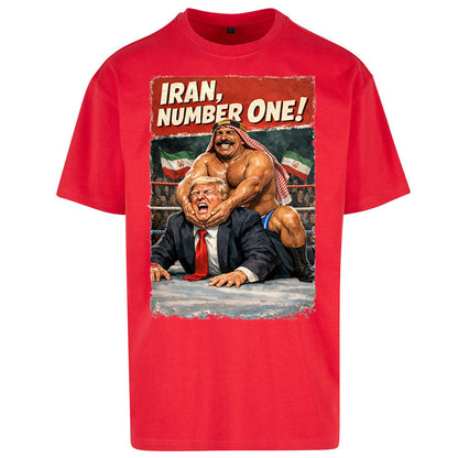 Donald Trump Iron Sheik Iran Wrestling Oversized T Shirt