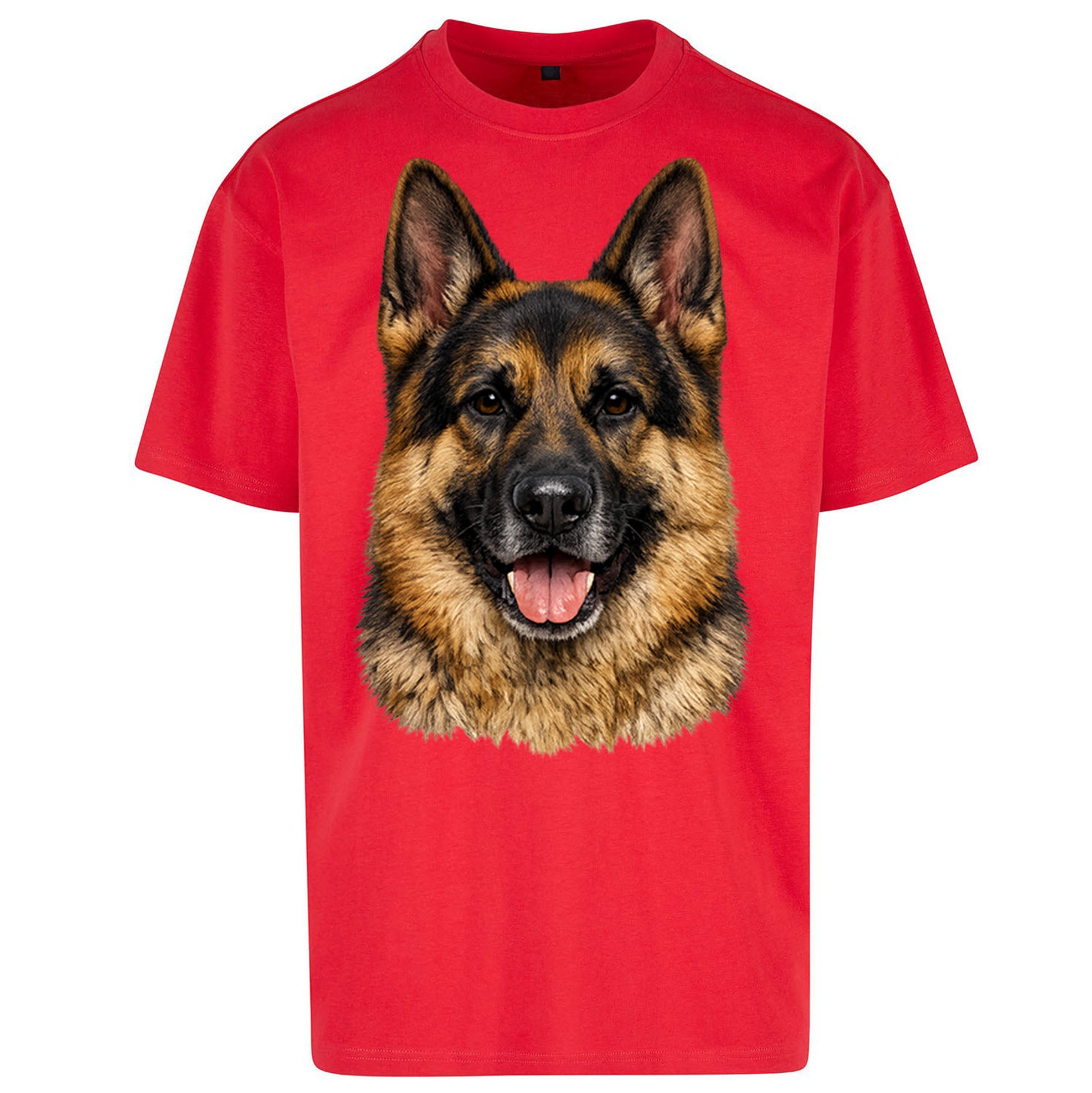 German Shepherd Dog Face Oversized T Shirt
