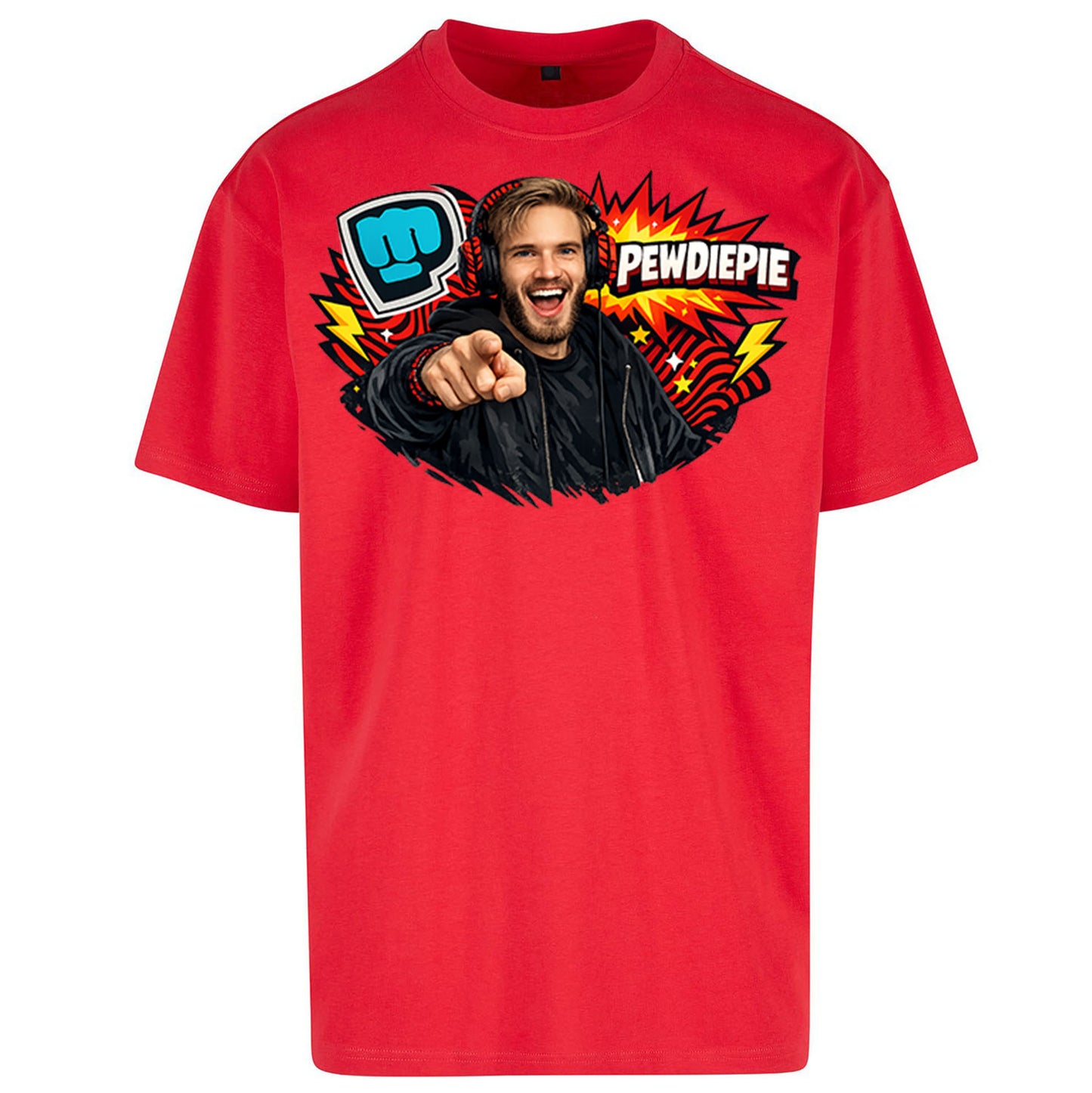 PewDiePie YouTuber Oversized T Shirt