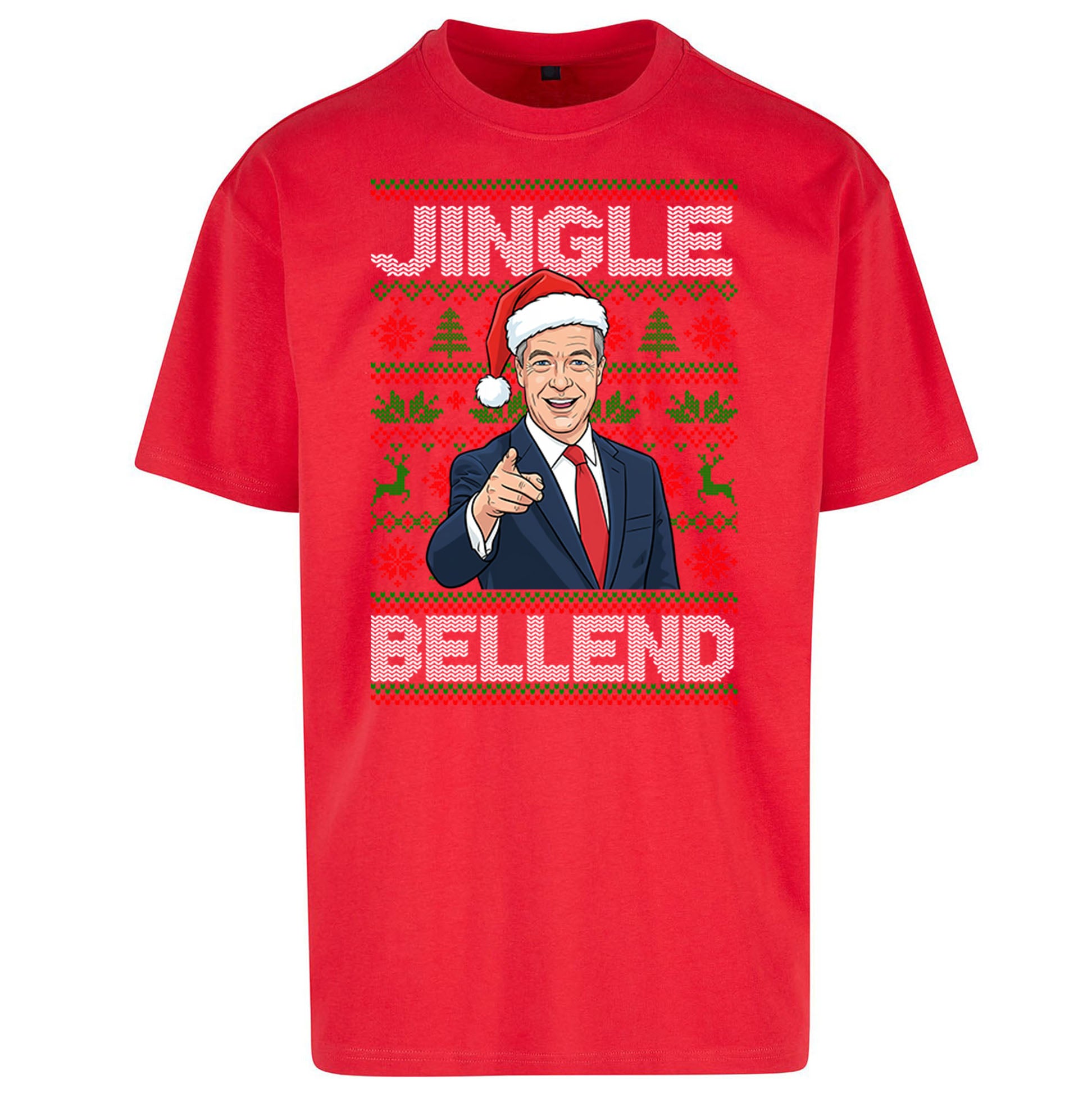 Nigel Farage Christmas Oversized T Shirt