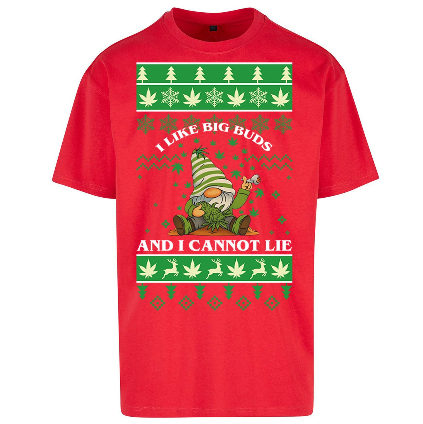 Cannabis Christmas Oversized T Shirt