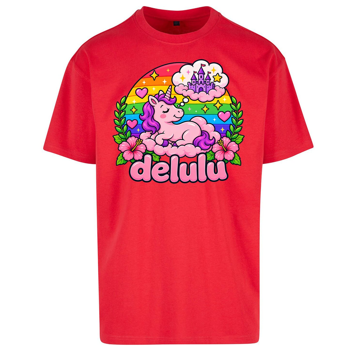 Delulu Unicorn Oversized T Shirt