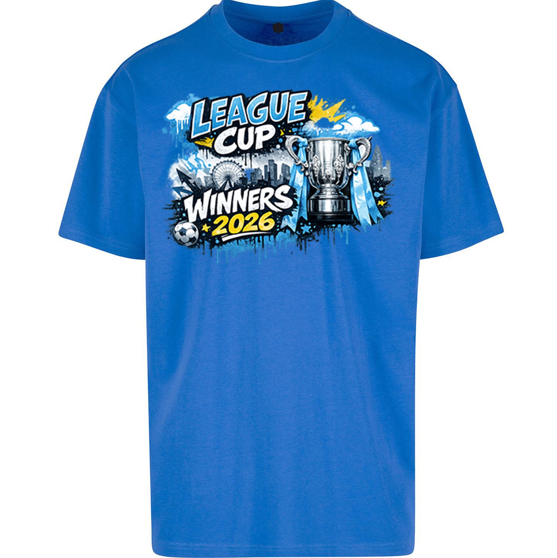 Man City League Cup Winners 2026 Oversized T Shirt